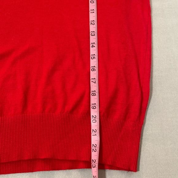 Calvin Klein Sweater Women’s Size PM Red Cotton Wool - Picture 5 of 7